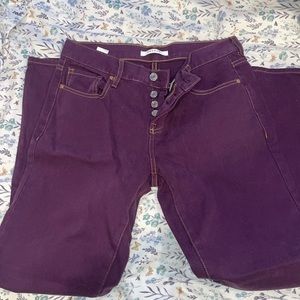 Size 26 low rise straight Pacsun NEVER WORN pretty dark ish purple